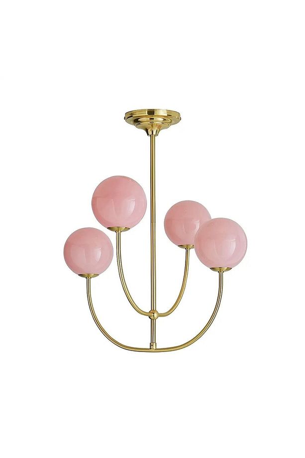Set Modern Pembe Avize Abajur Lambader Ve Aplik Seti - 4