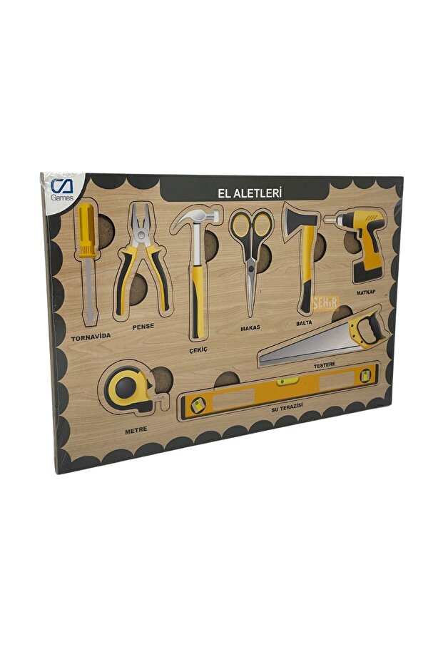 Hand Tools 9 Pieces 29.5X19.5Cm Educational-Tutorial Healthy Wooden Children's Puzzle Jigsaw Series
