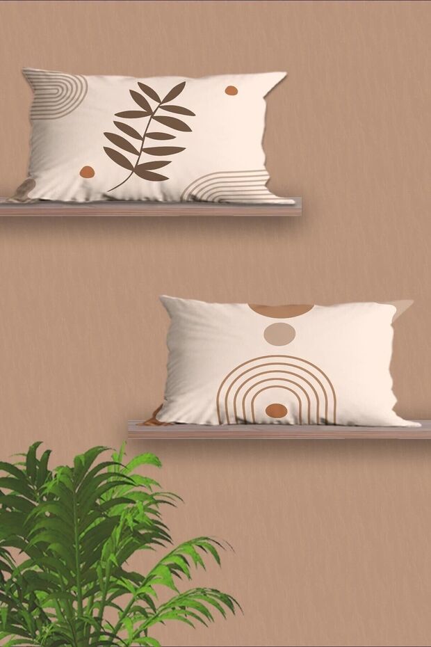Rectangular 30x50 Set of 2 Modern Design 3D Digital Printed Gift Pillow Cases - 1