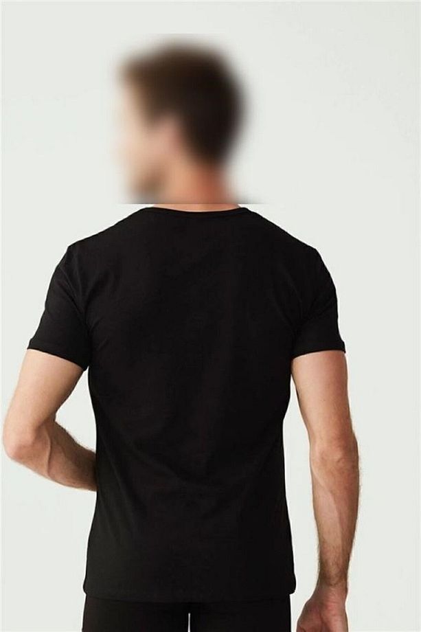 Erkek Basic 2'li Regular Fit V Yaka Tişört - 3
