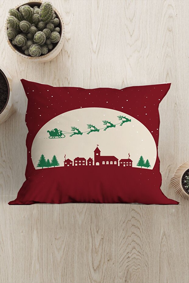 New Year Themed Digital Printed Gift Decorative Sofa Pillow Case Throw Pillow Case