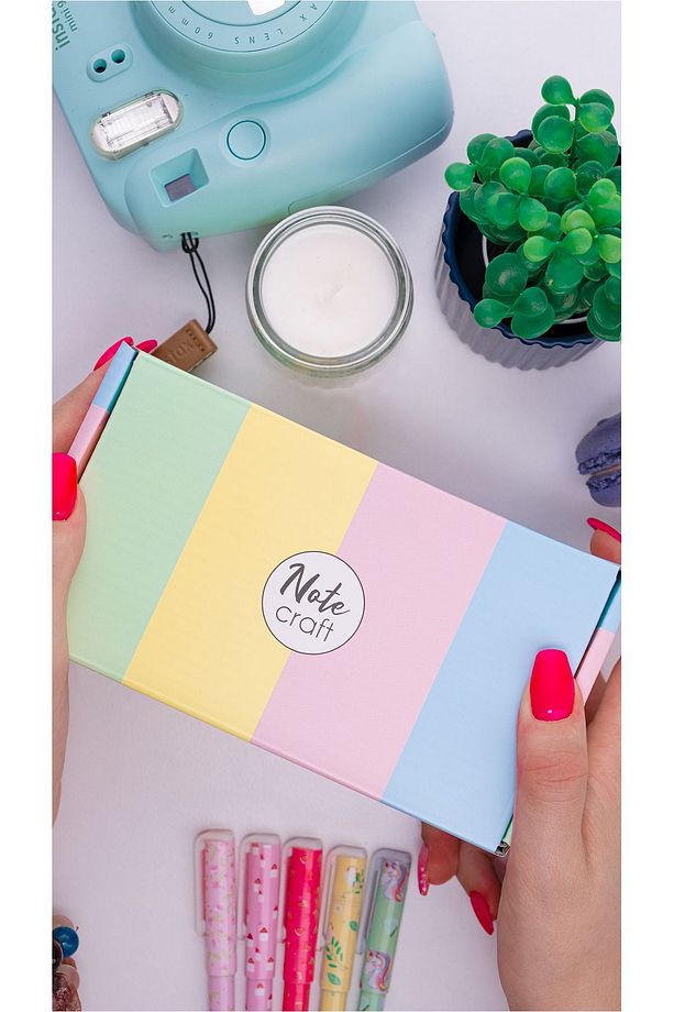 8'li Çizgisiz Defter Seti Renkli Defter 9 x 15 cm 50 Yaprak Okul Defteri Not Defteri Notepad - 4