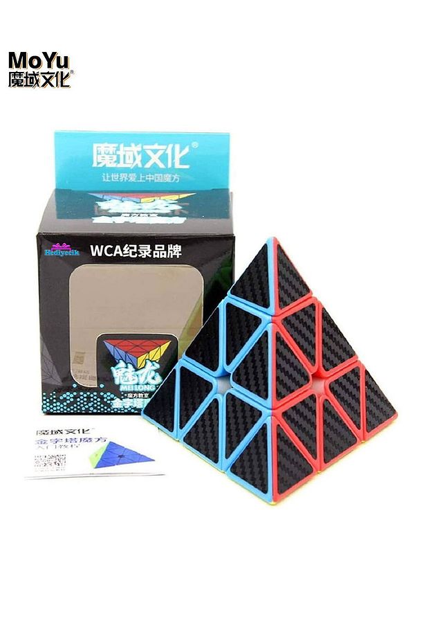 Moyu Meilong Pyraminx Karbon Fiber Zeka Küpü Akıl Küpü Küp Speed Cube - 1