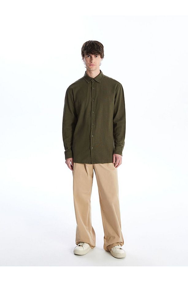LCW Regular Fit Uzun Kollu Poplin Erkek Gömlek - 2