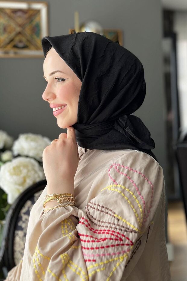 Bambu Kraş Eşarp - 6060800-911 - Siyah - 1