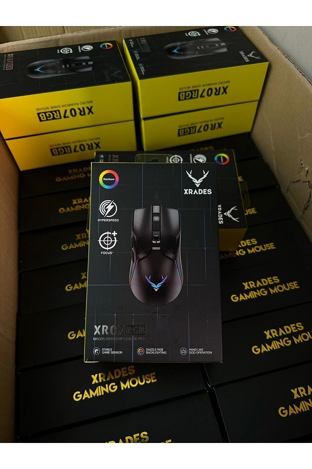 Night XR07 Siyah Rgb Gaming Mouse 12800 Dpı 8 Tuşlu Drag Click Makrolu - 4