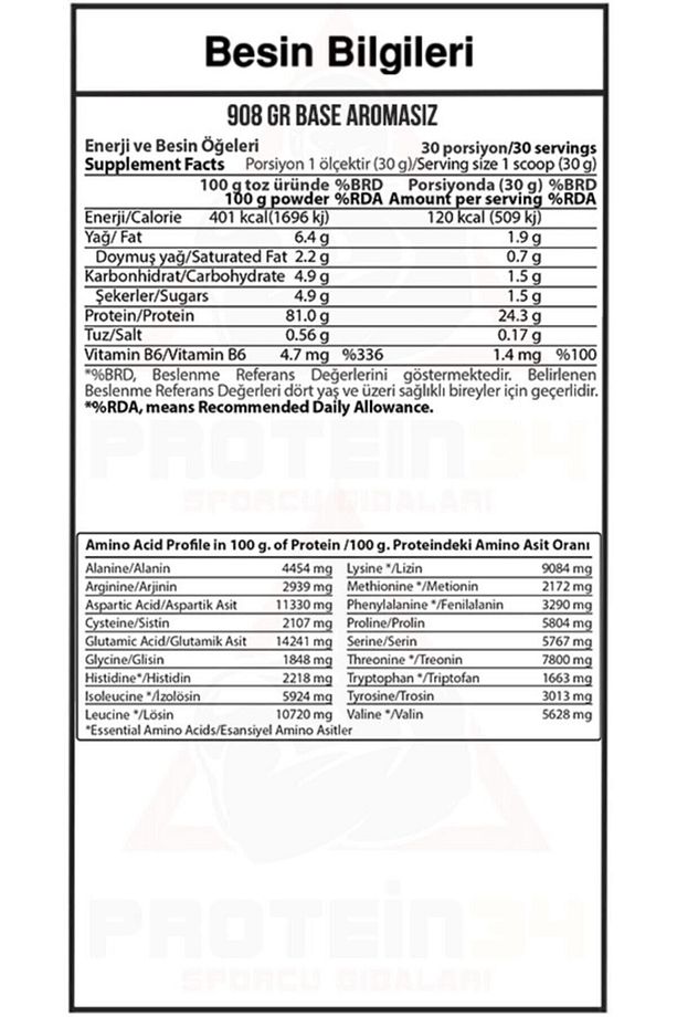 Whey 3matrix Base 908 gr - Aromasız - 2