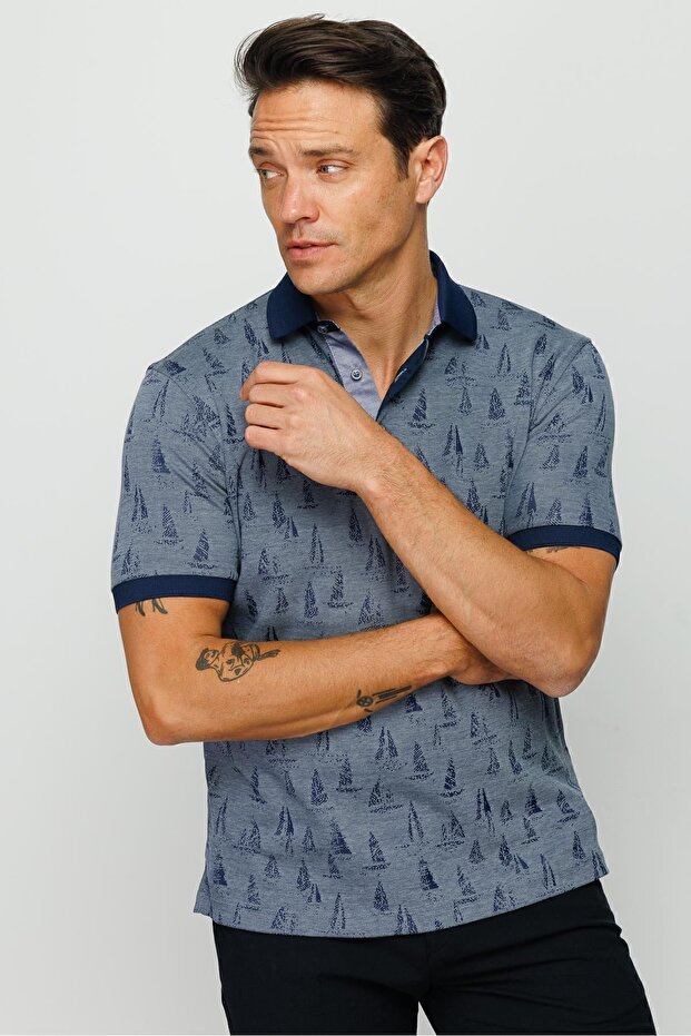 820 نمط MTA الشراع منقوشة زر PY طفل تي شيرت - 2