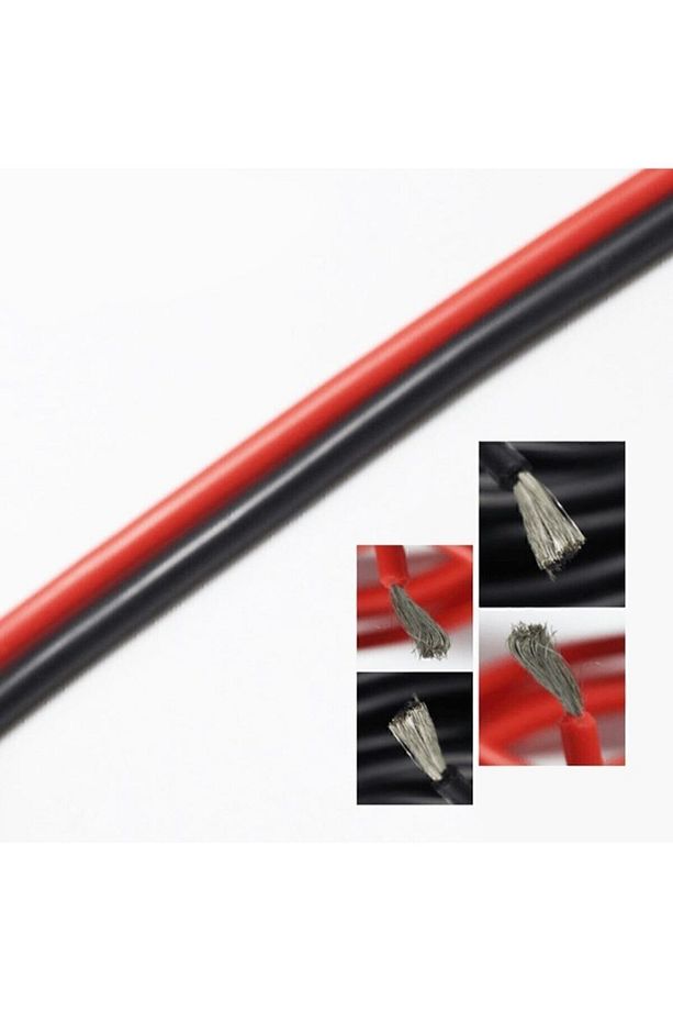 12awg Kırmızı Silikon Kablo 1m - 1