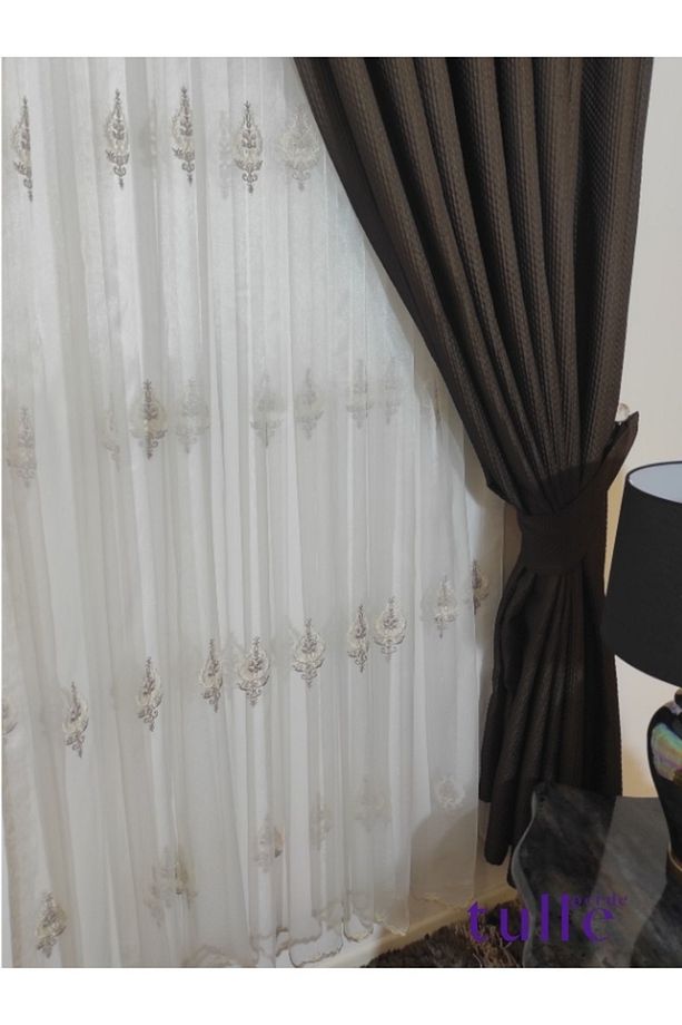 Ahenk Etek Serpme Nakış Tül - 3