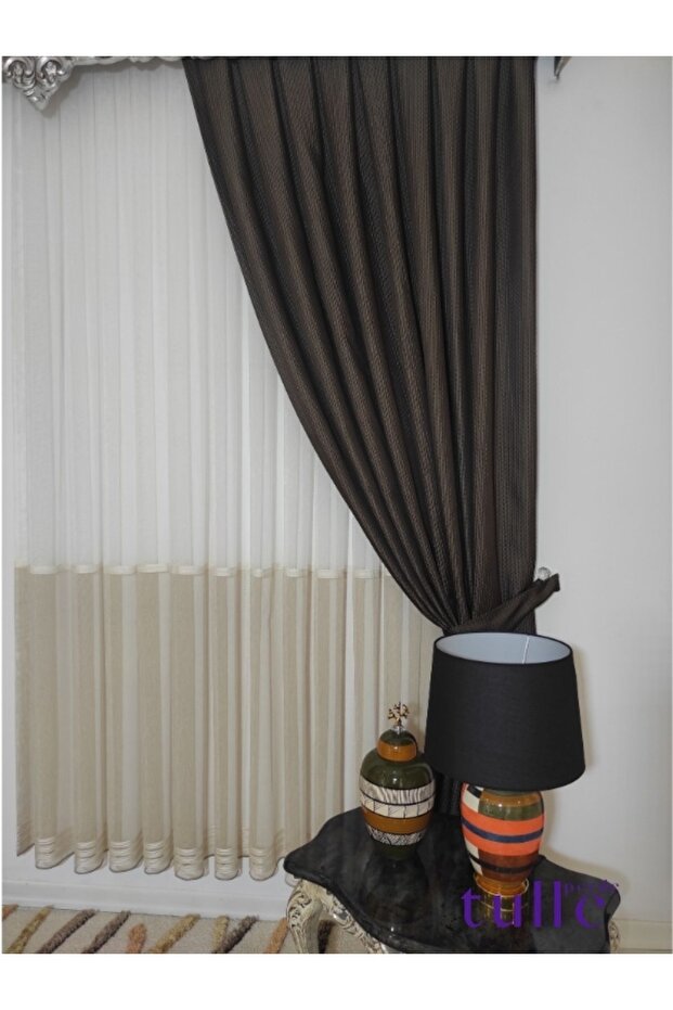 Haliç Etekli Bantlı Tül - 1