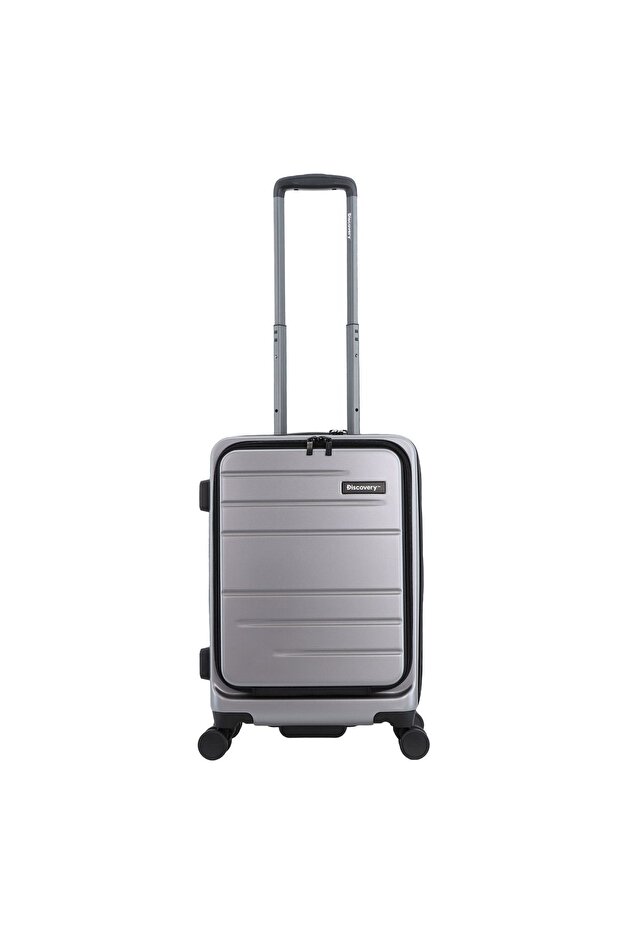 Patrol 20" Carry-On, TSA Lock, Front Laptop, 4 Double Wheels, Silver