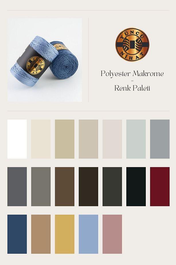 200 gr - 200 Mt - 2.5 Mm Siyah (185) Polyester Makrome Ipi Çanta Ipi Supla Ipi Örgü Ipi - 6