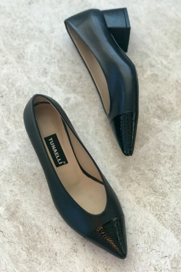 Women's Black Genuine Leather Shoes