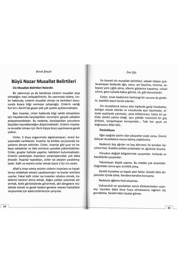 İlmi Şifa Burak Şimşek Dua Havas, Cinler, Büyü, Ebced, Reiki, Hüddam Konuları Ve Dualar 320 Sayfa - 3