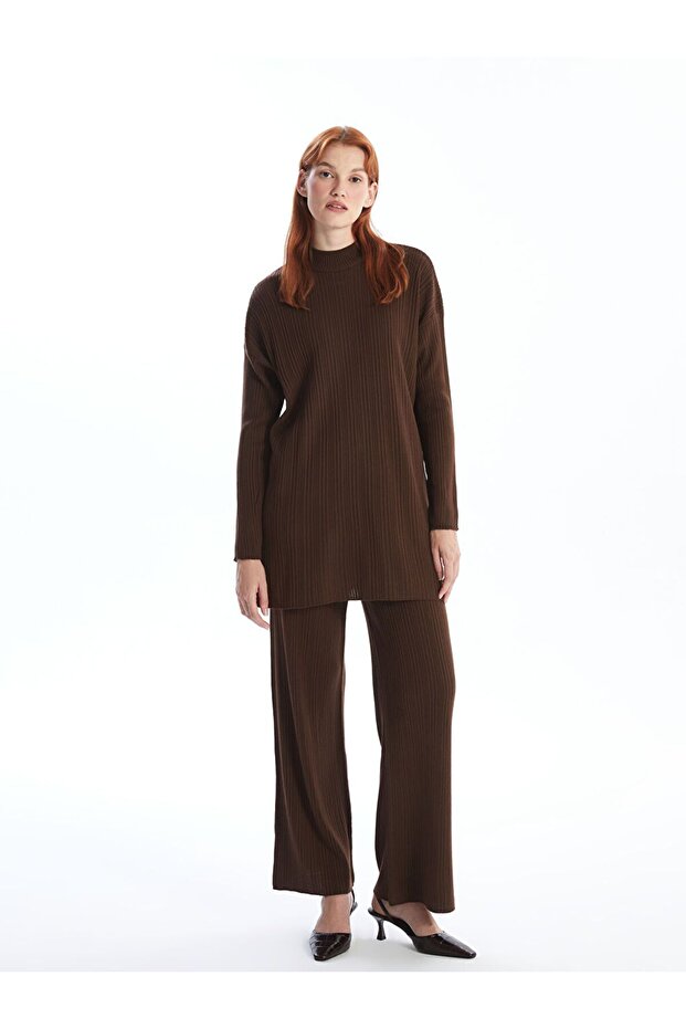 Lcw Women's Elastic Waist Plain Knitwear Trousers