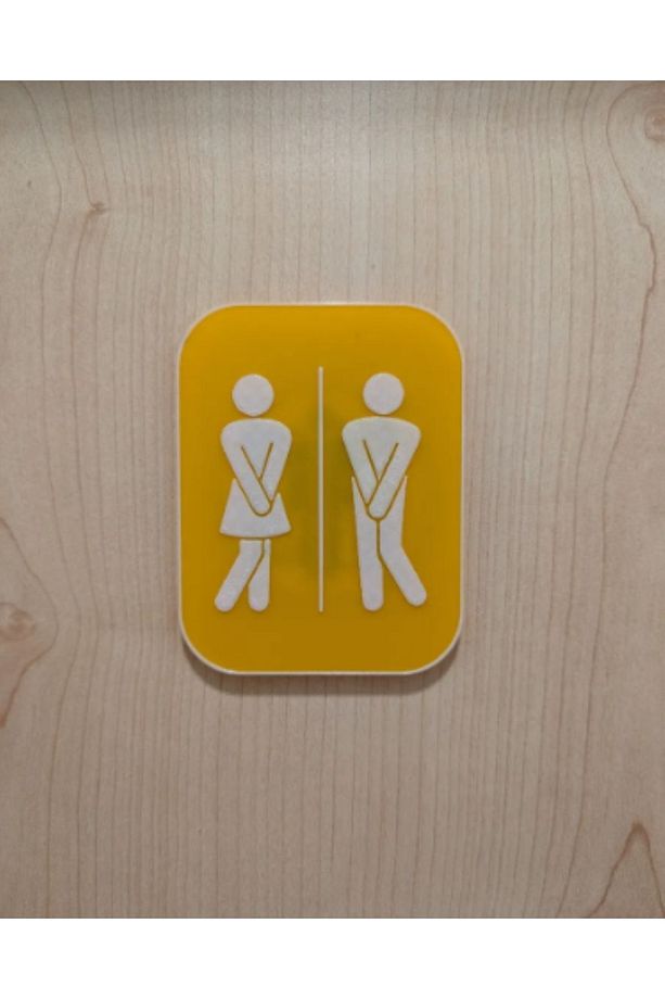 Wc Tuvalet Banyo Kapı Süsü Kadın Erkek Kapı Işareti - 1