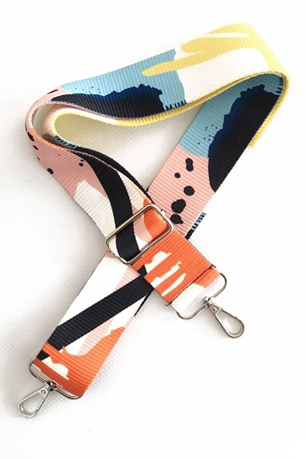 Polyester 120 cm Adjustable Column Bag - Phone Strap / Brush Pattern - 1