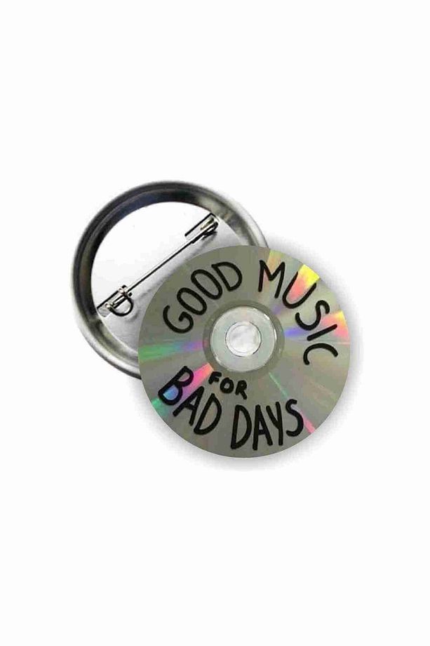 Good Music For Bad Days CD Y2K Grunge Style Buton Rozet - 1