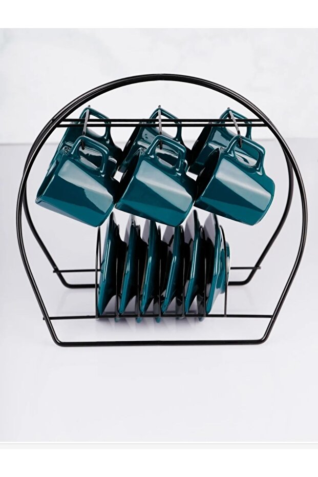 Black Oval Mug And Cup Hanger Stand