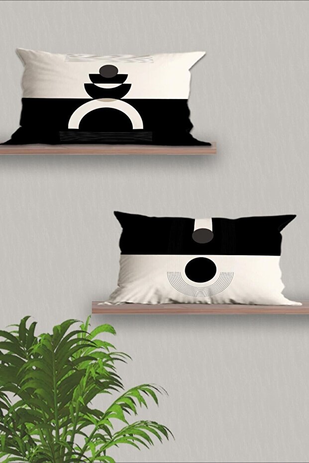 Rectangular 30x50 Set of 2 Modern Design 3D Digital Printed Gift Pillow Cases - 1