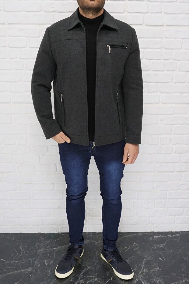 Men's Smoked Wool Blended Cashmere Coat - 7