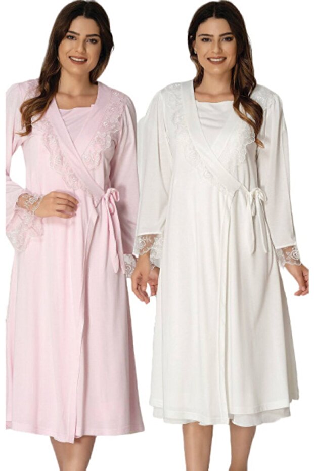 Women's White Collection Maternity Dressing Gown 2017