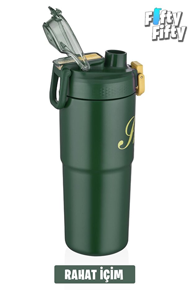 2'li Çelik Termos-kahve Bardağı Seti 750ml Çift Kullanım Termos//450ml Mug Kahve Bardağı - 7