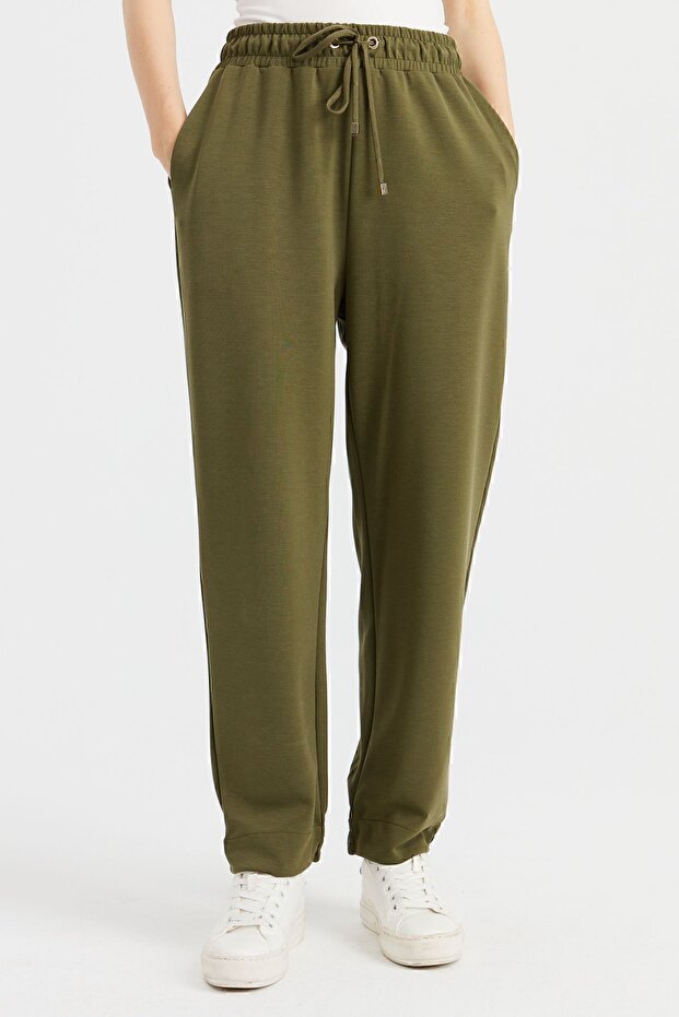 Women's Pocket Tracksuit Trousers Khaki