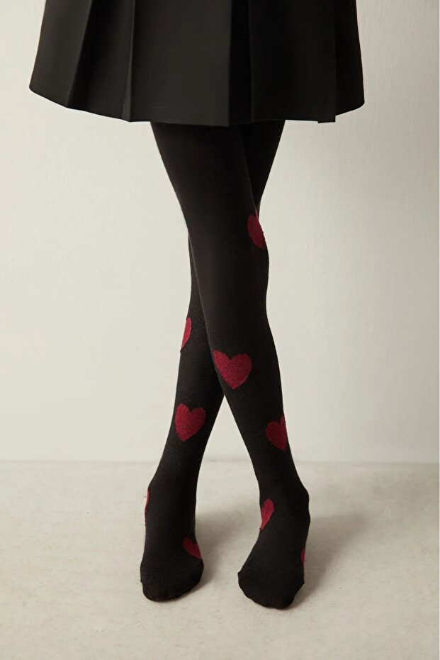 Girl's Love Black Pantyhose