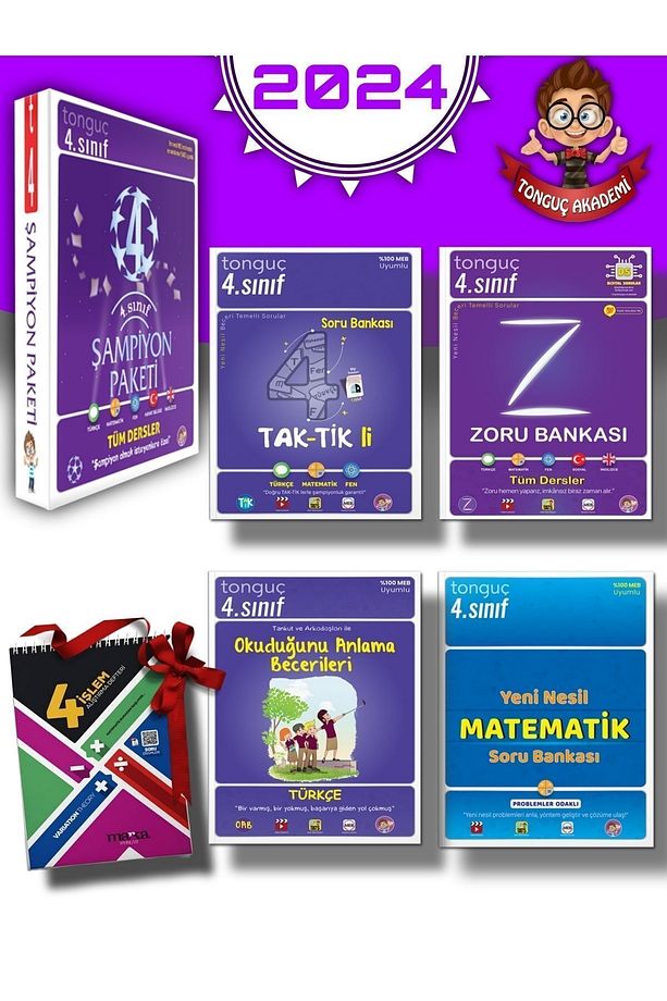Tonguç 4. Sınıf Şampiyon Zoru Tüm dersler Set - 1