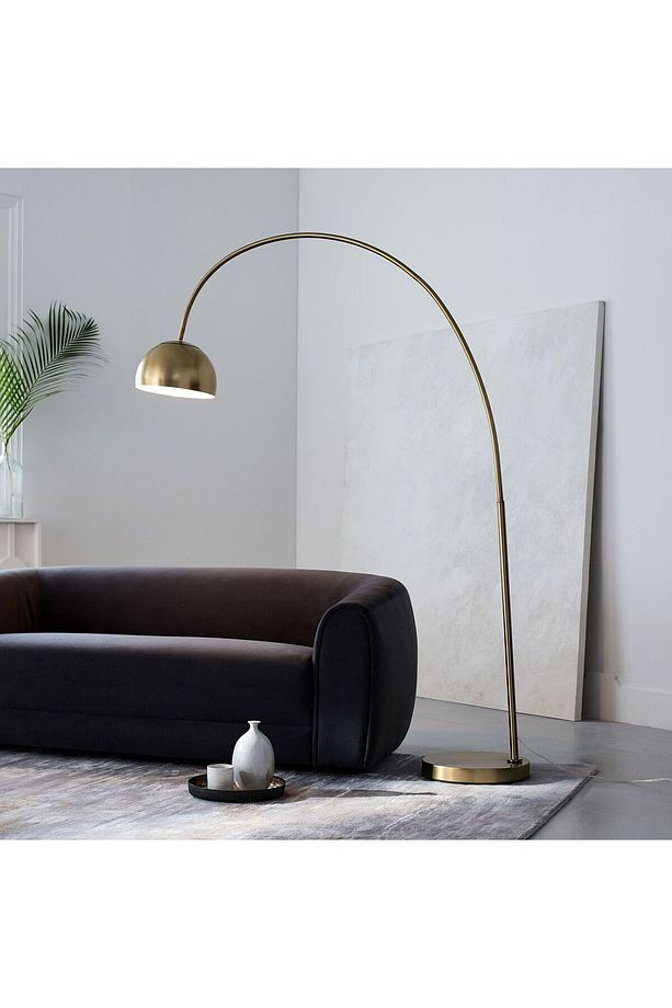 Deve Boynu Lambader Overarching Metal Shade Floor Lamp - 2