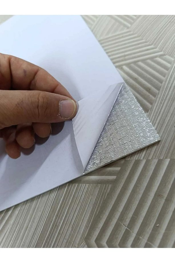 10 Adet 30x60 Cm Mermer Desenli Kendinden Yapışkanlı Seramik Köpük Mutfak  Banyo PVC Duvar Paneli - 3