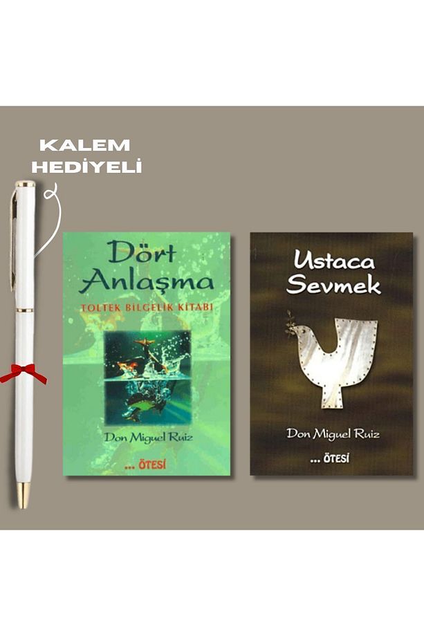 Dört Anlaşma Kitap Seti 2 (2 Kitap) Dört Anlaşma, Ustaca Sevmek, Kalem Hediyeli - 1