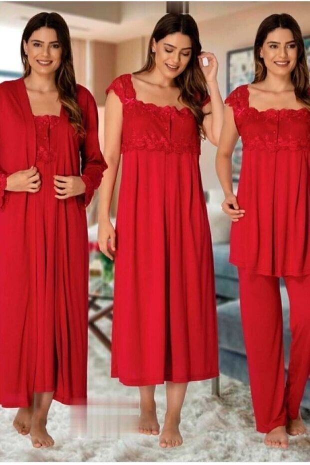 Women's Claret Red Maternity Set