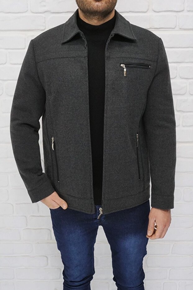 Men's Smoked Wool Blended Cashmere Coat - 2