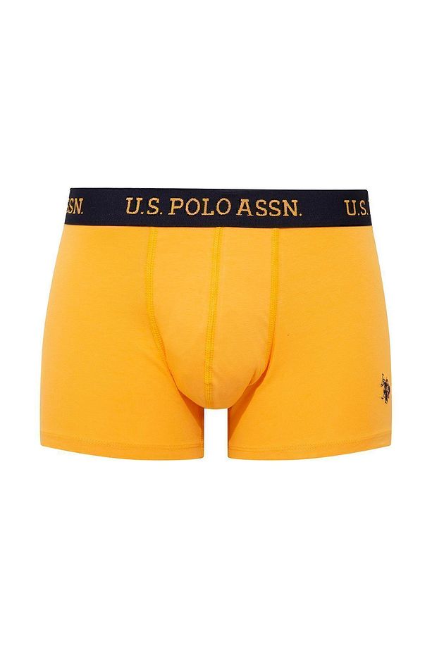 U.S. POLO ASSN. - Erkek Sarı - Baskılı- Lacivert 3 lü Boxer Z.8.0.ET.4.A.G9.R.7.P - 7