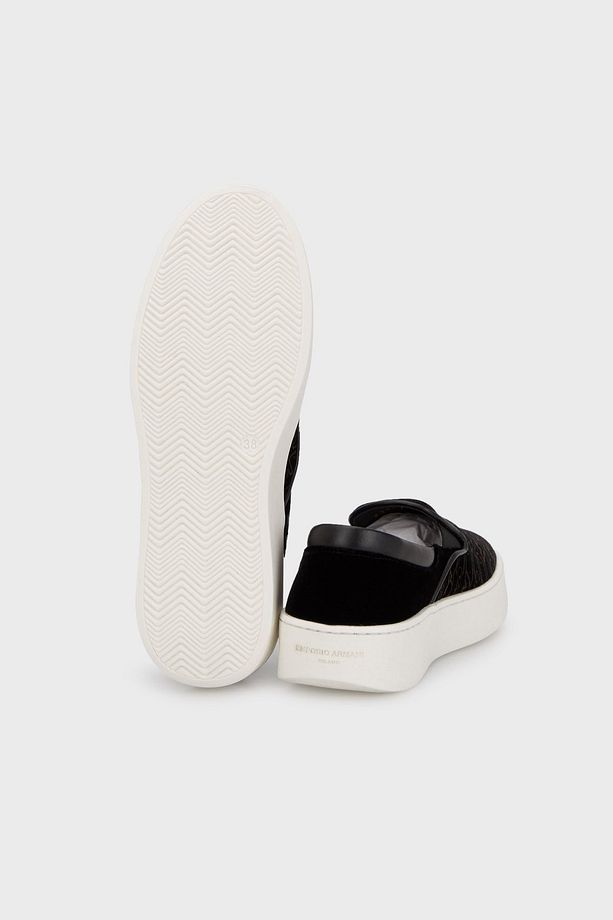 Kadife Logolu Kalın Tabanlı Loafer Ayakkabı  AYAKKABI X3Y007 XR235 00002 - 5