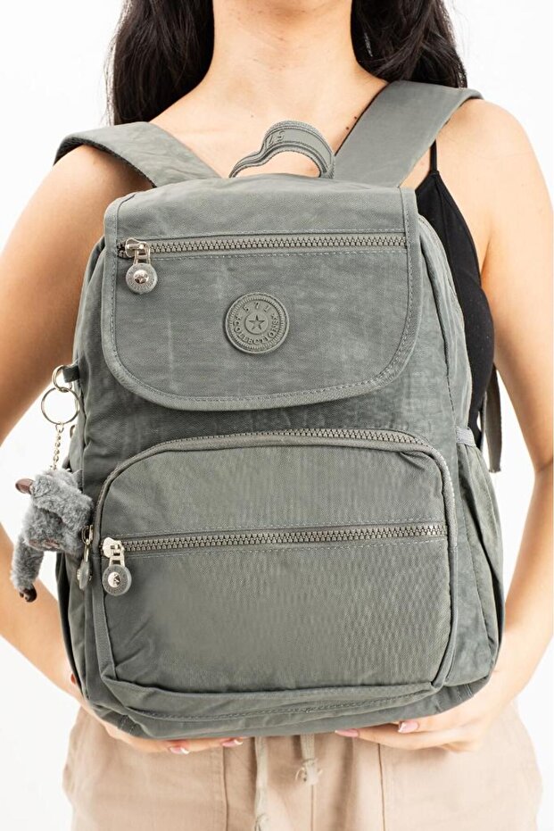 Lightweight and Rainproof Clinker Fabric Cover Model Backpack - Front and