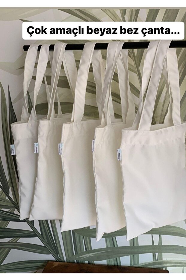 As 5pcs - Plain White Unprinted Cloth Bag