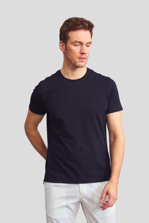 Bisiklet Yaka Basic T-Shirt - 3