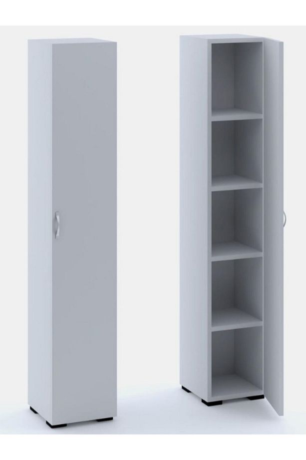 163 x 30 x 30 Tek Kapaklı 5 Raflı Çok Amaçlı Banyo Mutfak Kiler Dolabı Tek Kapılı Beyaz Erzak Dolab - 4