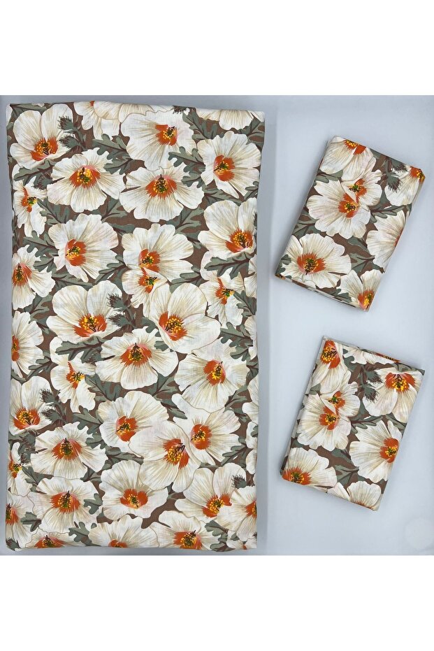 100% Cotton Fabric Fitted Sheet+Pillowcase Corner Depth 28-30 CM Soft Fabric New Season