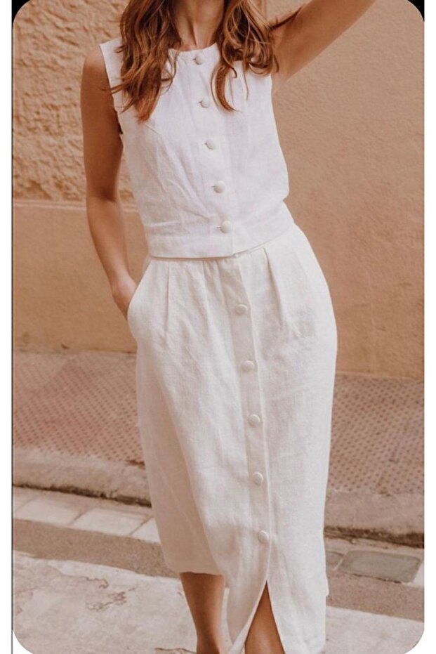 Beyaz Keten Takım - 1