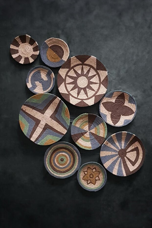 Hasır Duvar Tabağı Seti - 1