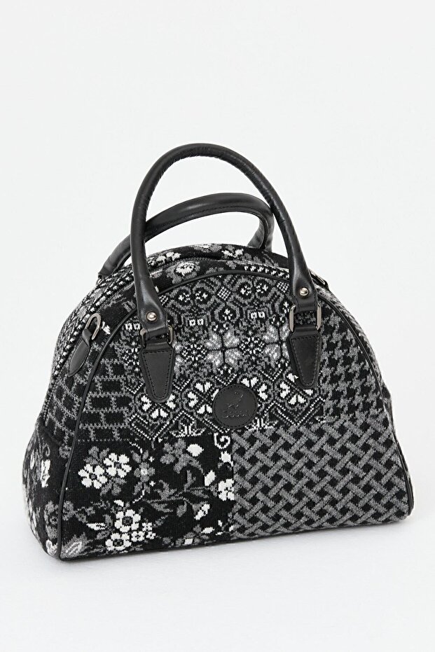 Kadın Patchwork Çanta Siyah - 1