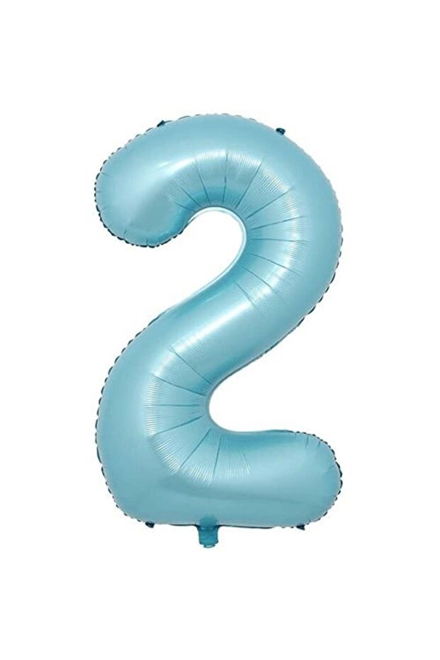 2 Figures Pastel Blue Foil Balloon 76 cm