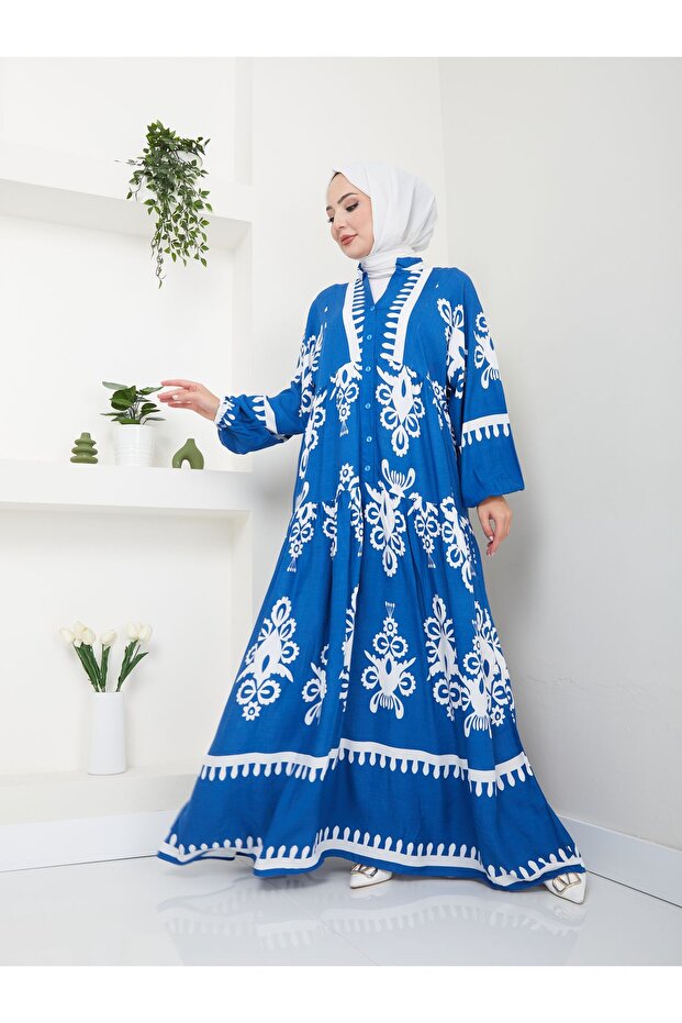 فستان نسائي منقوش عرقيًا