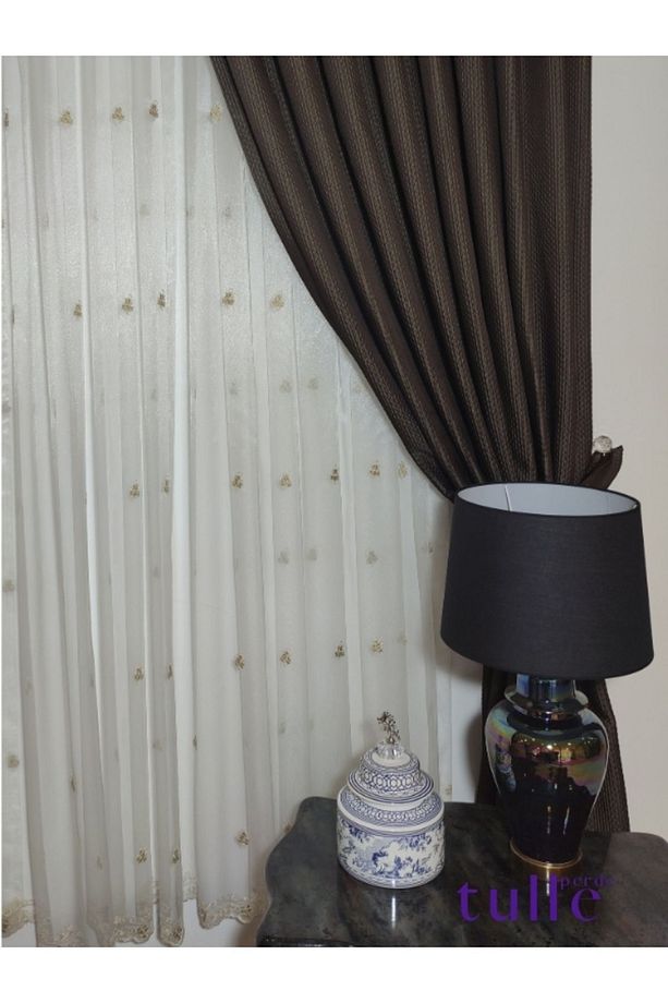 Ahenk Etek Serpme Nakış Tül - 3
