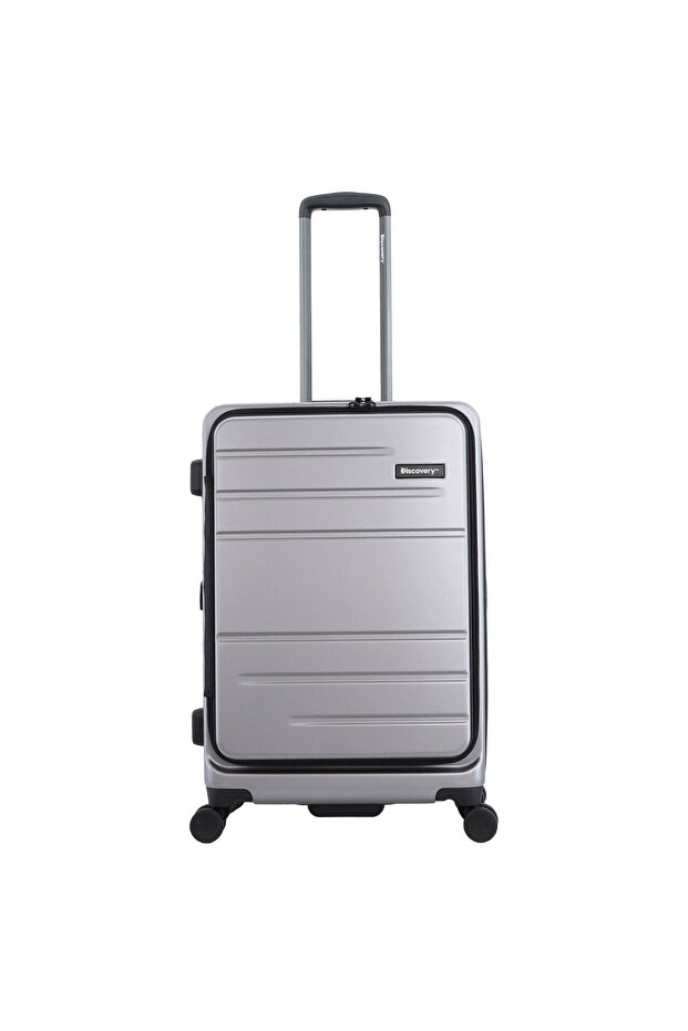 Patrol Medium, TSA Lock, Expandable, 4 Double Wheels, 24 Inch Silver